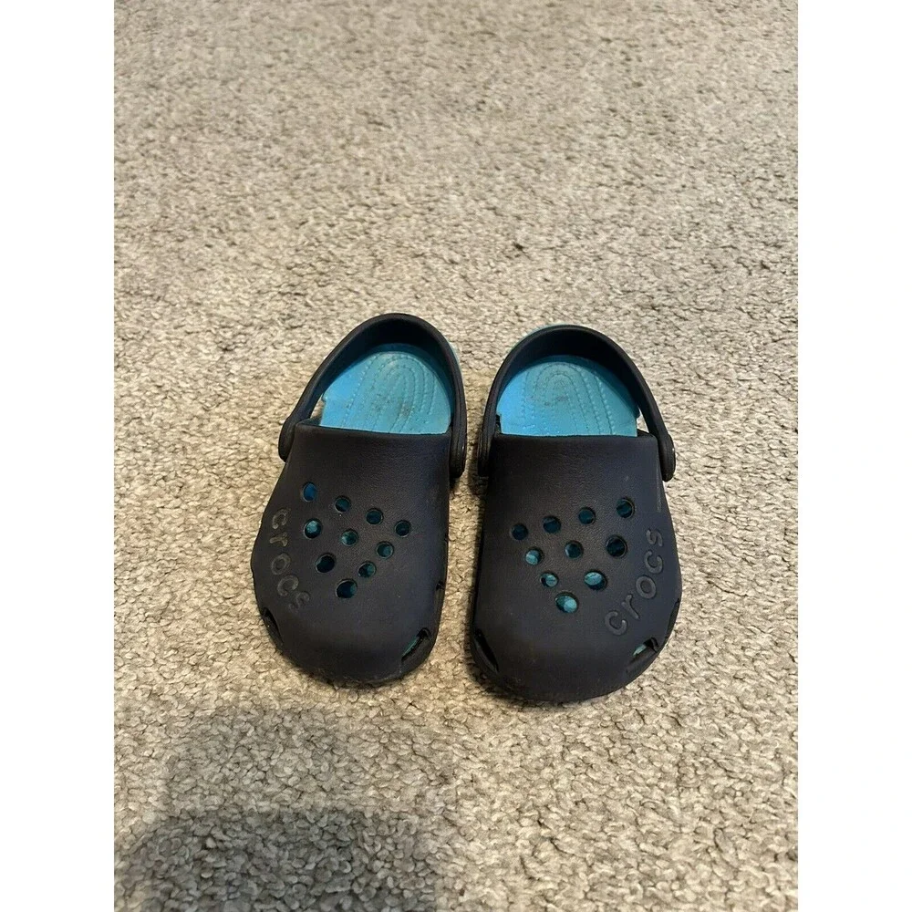 Crocs Kids Classic Clogs‎ Navy Blue Slip On Shoes Size C7